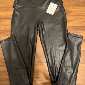 SPANX Shiny Black Leggings